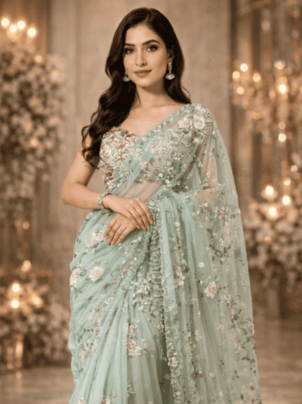 Hand Work Designer Silk Sarees